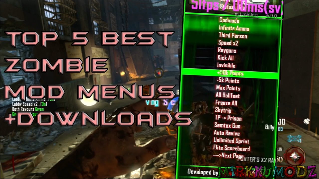 cod 2 mod menu zombies