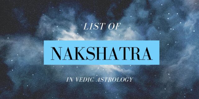 list of nakshatras
